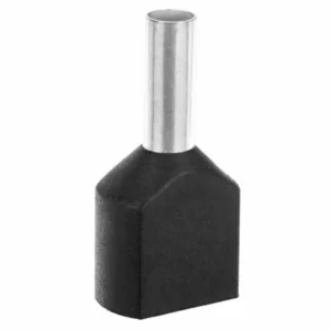 Tulejka izolowana HI 2x1,5/10‑cza czarna (100 szt.) Al/Cu